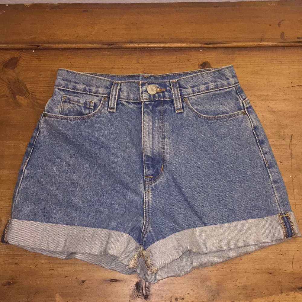 BDG Denim Mom High Rise Shorts